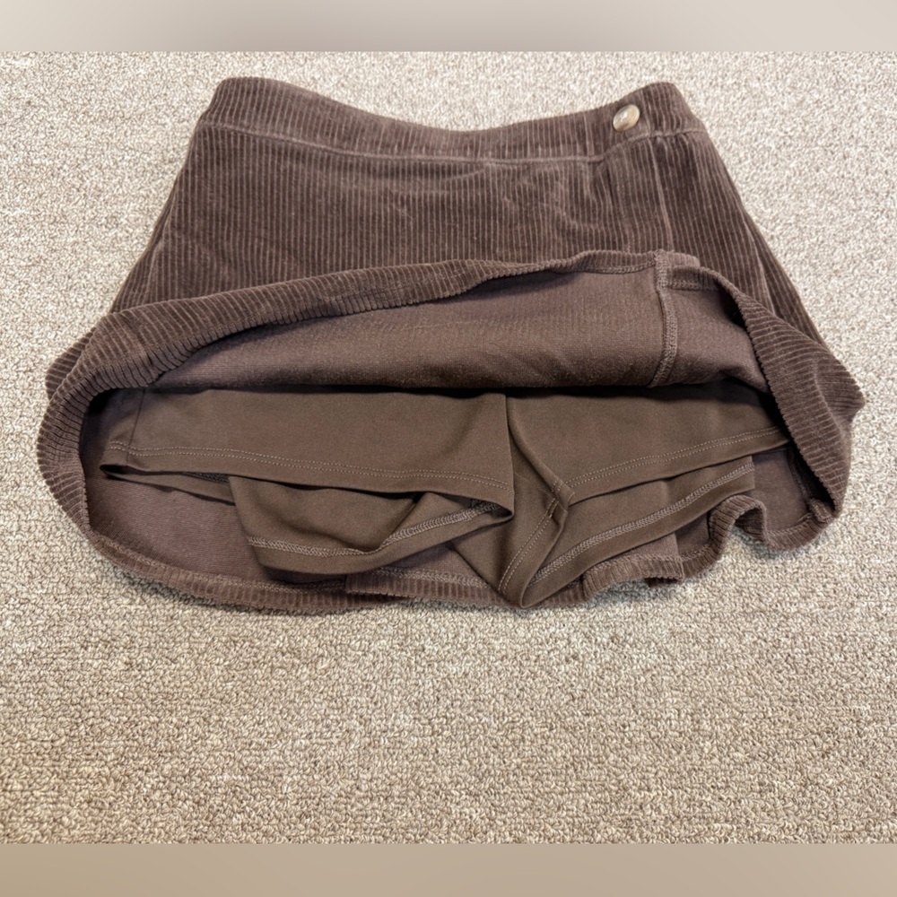 Abercrombie Kids: Girls Brown Corduroy Faux Wrap Mini Skirt, Size 9/10 - Picture 6 of 6
